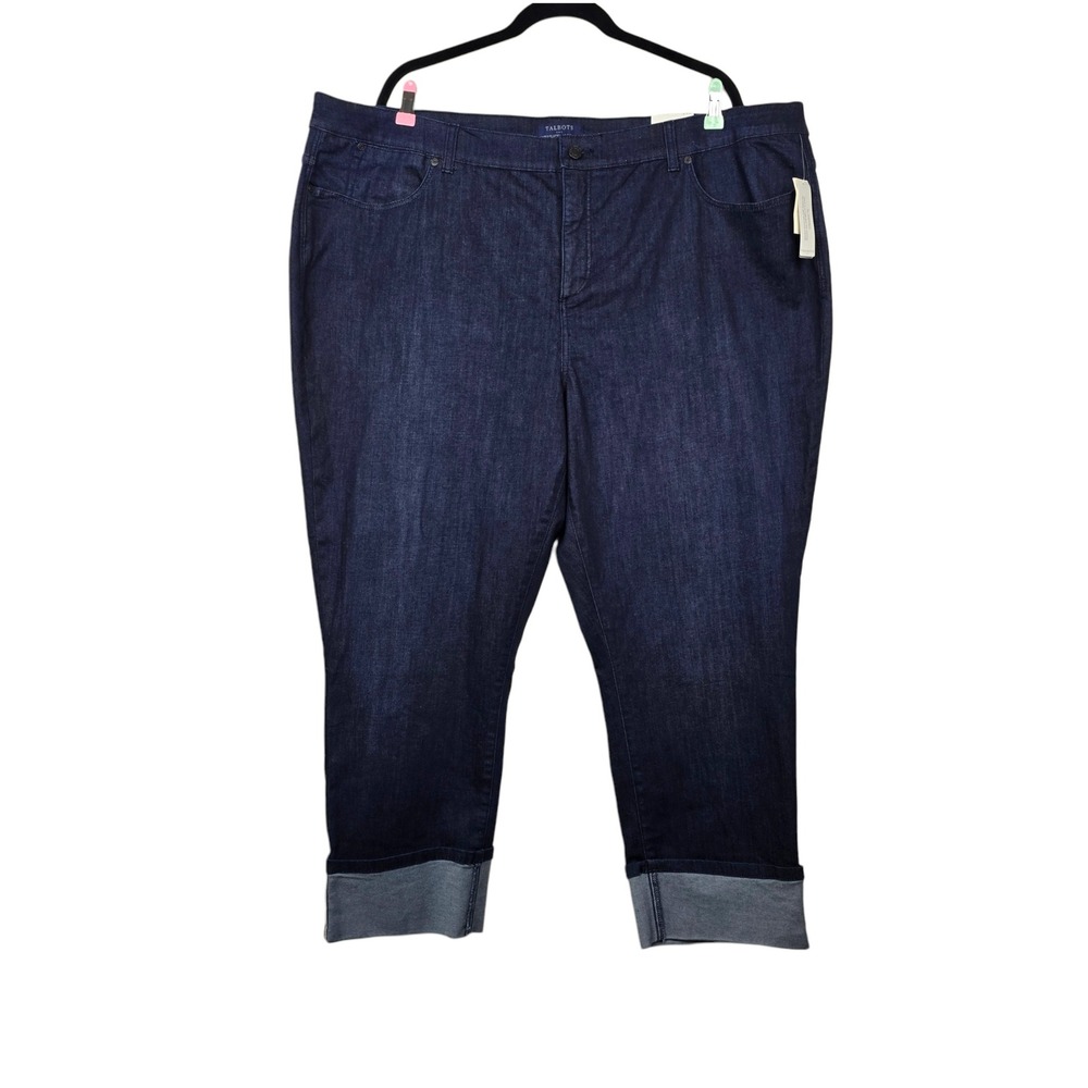 Talbots Womens Blue Simply Flattering 5-Pocket Ankle Denim Jeans Size 24W NWT